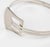 Metal Modernist Silvered Metal Rigid Collar Necklace with Belt Buckle Design For Sale - Image 7 of 8