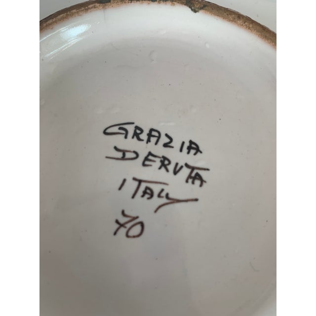 Ceramic 1970’s Deruta Vintage Hand Painted Rooster Decorative Bowl, Ashtray, Vide Poche For Sale - Image 7 of 12