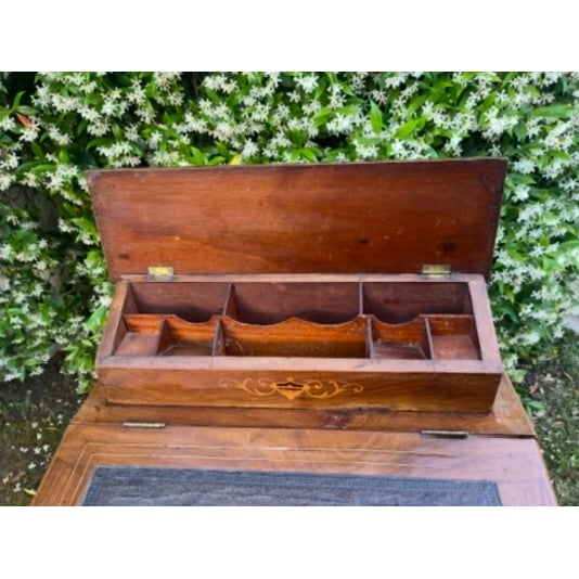 Brown Late 19th Century Italian Marquetry Davenport Desk For Sale - Image 8 of 8