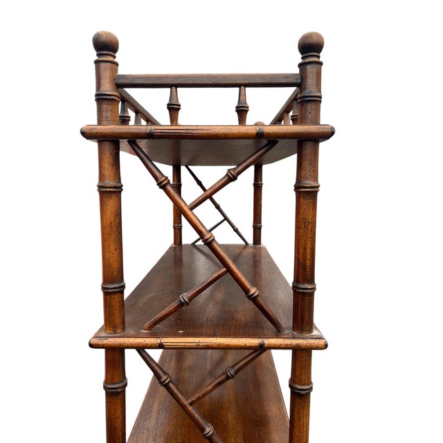 Late 20th Century Faux Bamboo Shelf For Sale - Image 14 of 18
