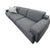 Contemporary Natuzzi grey sofa in pristine condition. Ultra comfortable and features motorized recline function.