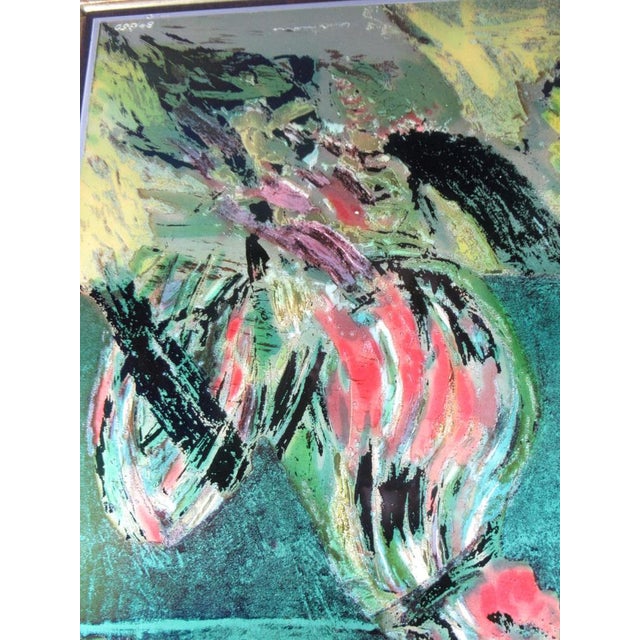 Bruno Cassinari, Il Gallo, Silkscreen on 800 Silver Plate, 1978, Framed For Sale - Image 12 of 18