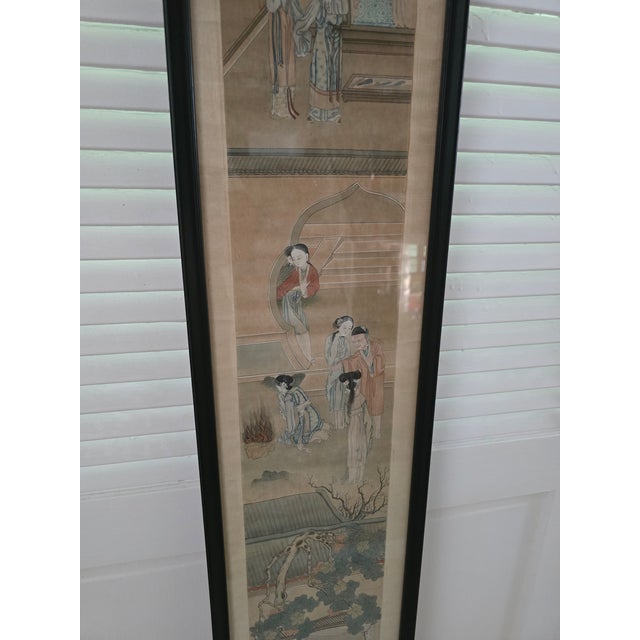 Vintage Chinese Painting Pre Mid Century Masterpiece For Sale - Image 9 of 12