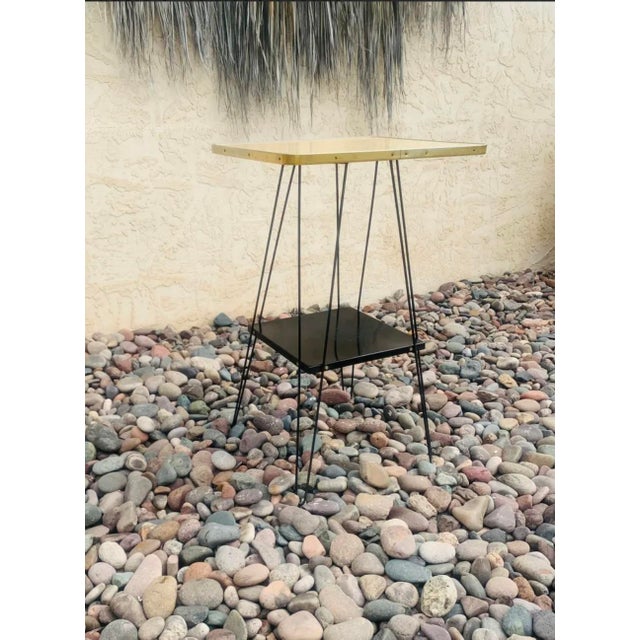 1950s Atomic Double Shelf Console Table With Paperclip Legs Chairish
