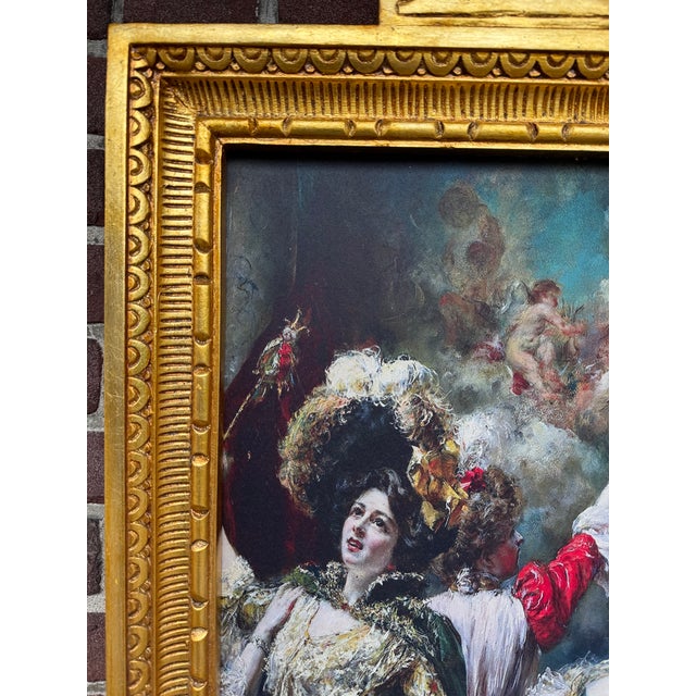 Wood Late 20th Parisian Ballroom Gold Wood Art Frame For Sale - Image 7 of 13