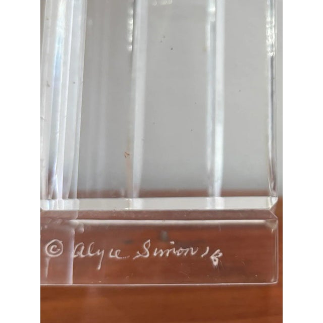 1980s Listed Artist Alyce Simon Signed Set of Custom Lucite Perfume Bottles Sculptures For Sale - Image 9 of 9