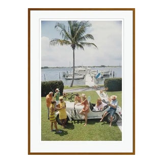 Slim Aarons 'Palm Beach Society' Framed in Brown Archival Pigment Print For Sale