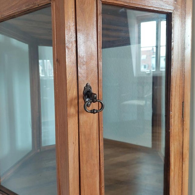 Hexagonal Display Cabinet in Teak For Sale - Image 9 of 13