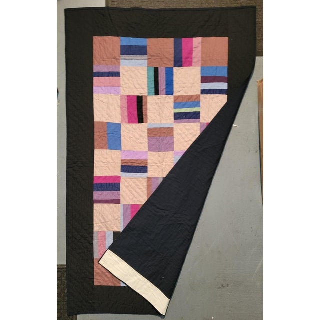 Howard County, IN made by Beulah ( Marner ) Cobb, This fine Amish Quilt from Indiana is in fine condition. Six Inch...