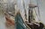 Vintage Signed L. Salcido Oil Painting Harbor Sailboats Framed Seascape For Sale - Image 4 of 5