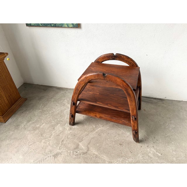 Brutalist Brutalist Wood Shelf, 1950s For Sale - Image 3 of 18