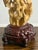 Brown Extraordinary Large Chinese Scholar Rock Yellow Taihu Stone on Wood Stand For Sale - Image 8 of 18