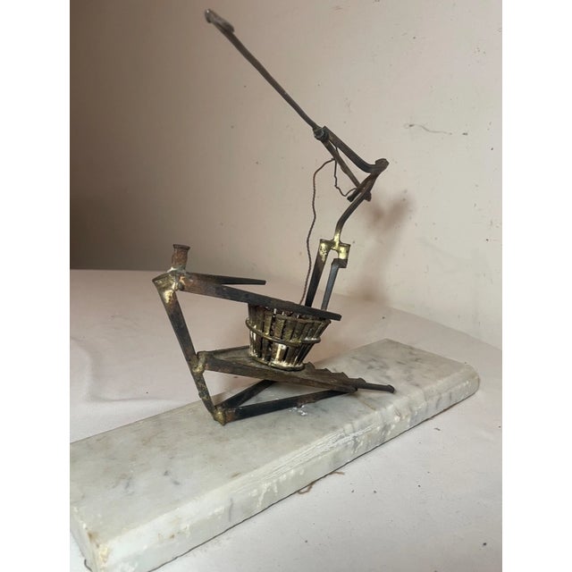 Antique Handmade Brutalist Whaling Ship Harpoon Wrought Iron Nail Sculpture Art For Sale - Image 15 of 15