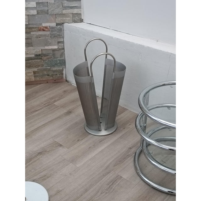 Magazine Rack and Umbrella Stand attributed to Marius Mascagni, 1970s, Set of 2 For Sale - Image 12 of 15