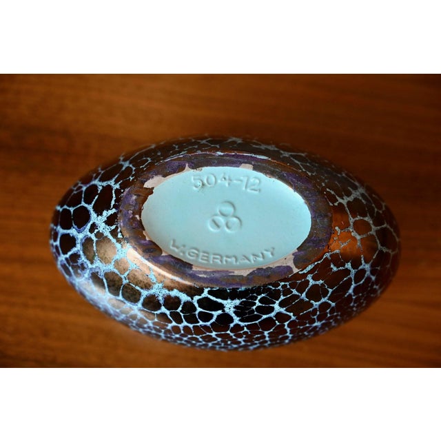 Vintage West German Ceramic Vase with Iridescent Copper Luster, 1960s For Sale - Image 6 of 7