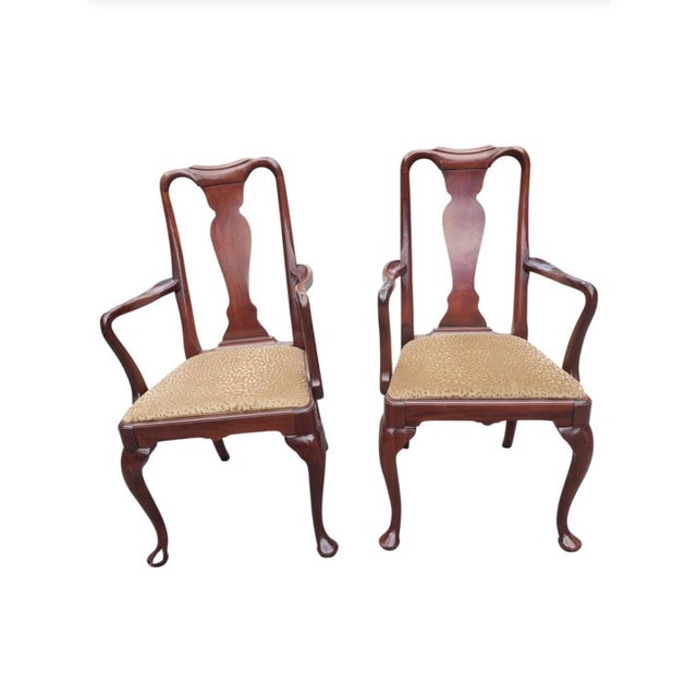 Hickory Chair Queen Anne Mahogany Dining Chairs, a Set Chairish