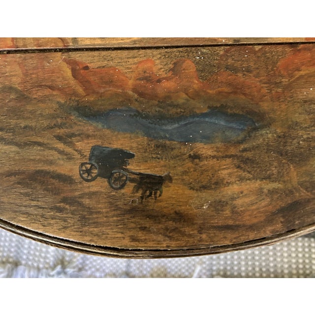 Antique Wooden Cheese Box Folk Art For Sale - Image 4 of 8