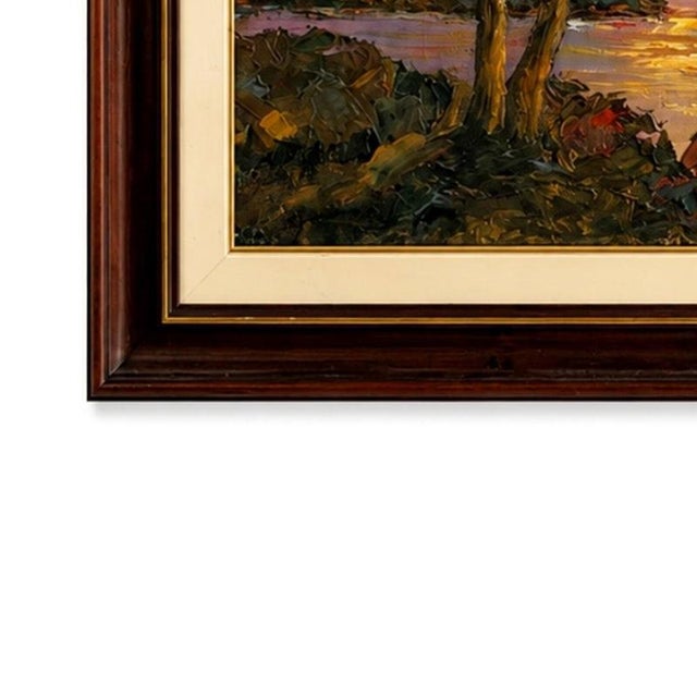Contemporary Jusa, Landscape, Sunset, 1996, Acrylic on Canvas For Sale - Image 3 of 6