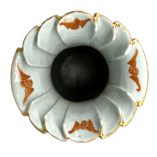 Canton Famille Rose Mandarin Vase, Fluted Body and Castellated Top, Ca. 1840 For Sale - Image 11 of 13