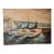 Late 20th Century Original Oil on Canvas of Sailboats at Dock - Signed Marita For Sale