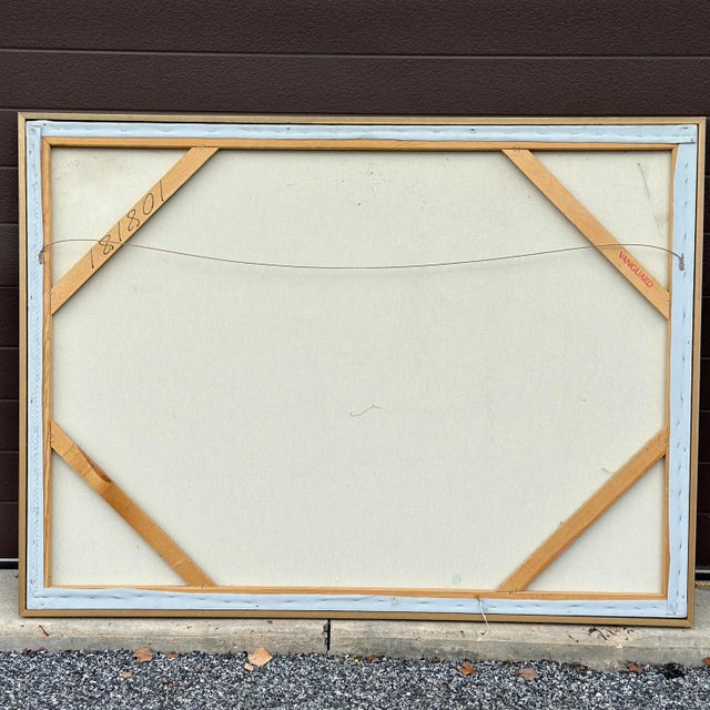 Vintage Bunches of Grapes in Grapevine Oil Painting on Canvas by Lee Reynolds Vanguard Studios For Sale - Image 11 of 12