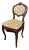 19th C. French Louis XV Style Schumacher Upholstered Carved Walnut Chair For Sale