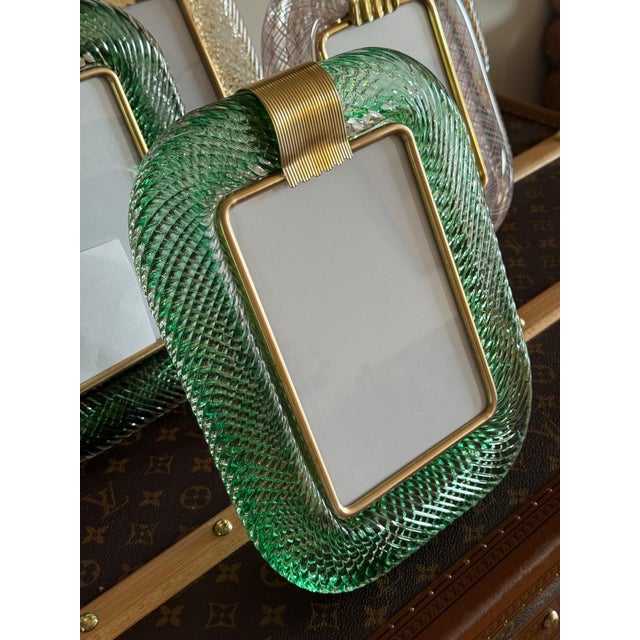 Aquamarine Murano Glass Frame, 2000s For Sale - Image 16 of 17