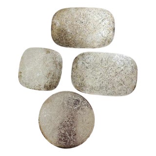 Art Deco Plated Table Mats, 1940s, Set of 4 For Sale