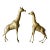 Mid Century Brass Giraffes Pair For Sale