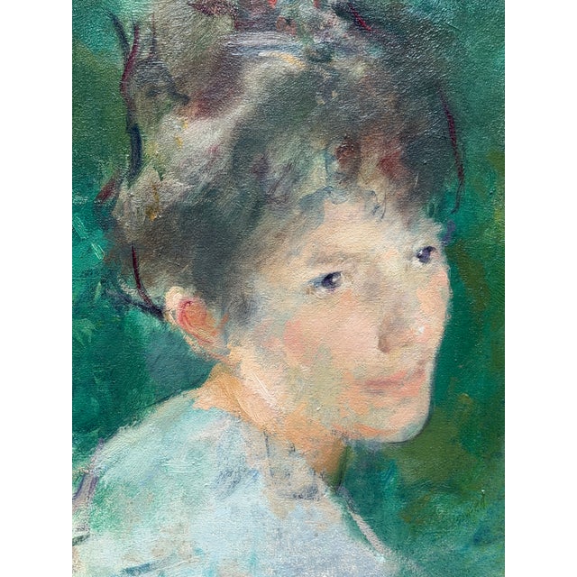 Quarti Marcchio, Portrait of a Woman, 1960s, Oil on Canvas, in Very Good conditions. Designed 1960 to 1969
