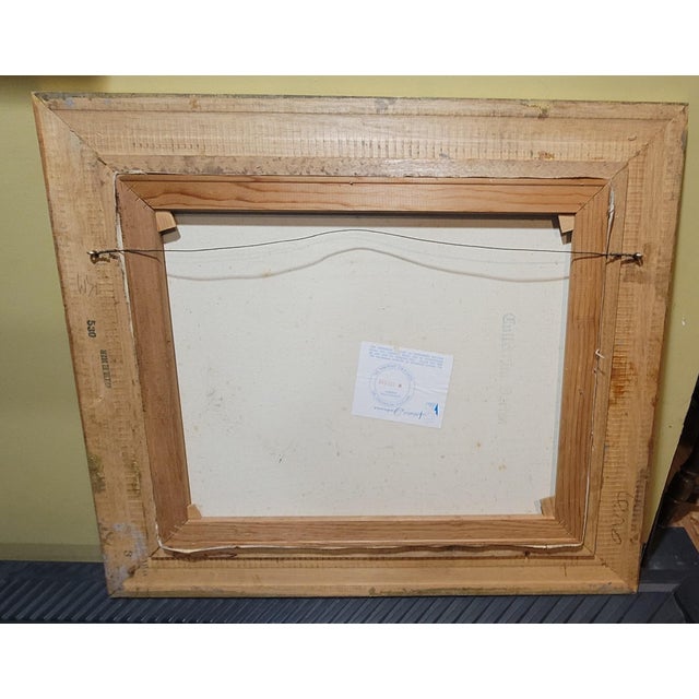 Antique Classic Car /Wall Art / Oil Painting / Frank Walcutt For Sale - Image 9 of 10