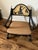 Black Vintage Hollywood Regency Lounge Chair – Gold & Black Designer Upholstery For Sale - Image 8 of 16