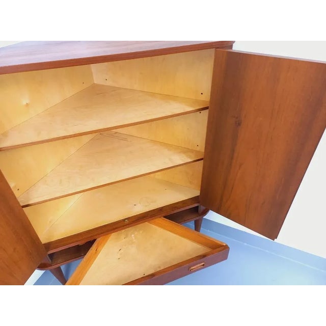 1960s Vintage Scandinavian Teak Corner Storage Unit, 1960s For Sale - Image 5 of 11