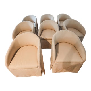 4 Dining Room Chairs With Casters-2 Sets of 4 Available= 8 Total Available For Sale
