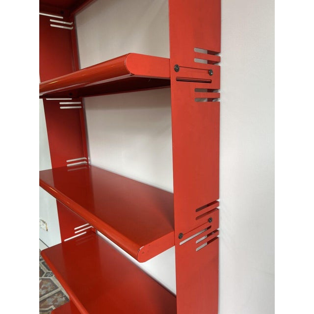 Vintage Italian Red Wall Unit, 1970s For Sale - Image 6 of 14
