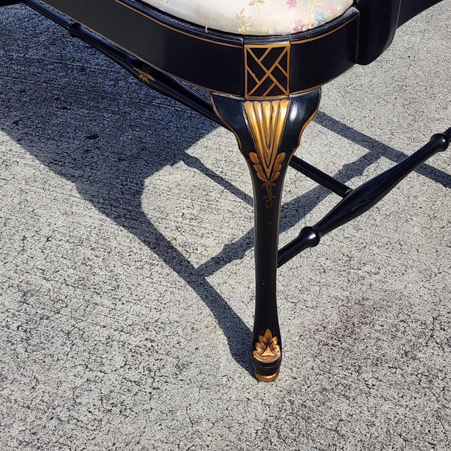 Vintage Queen Anne Chinoiserie Bench For Sale - Image 12 of 15