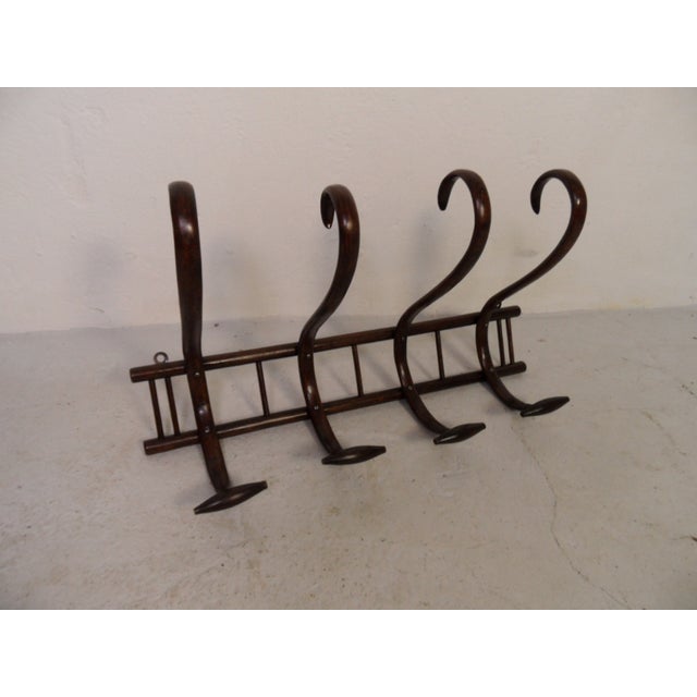 Antique Hanging Coat Rack from Thonet, 1920s For Sale - Image 6 of 10