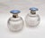 Blue Pair of Antique Henry Clifford Davis Sterling Silver & Blue Guilloche Enamel Vanity Bottles, Birmingham 1919 For Sale - Image 8 of 17