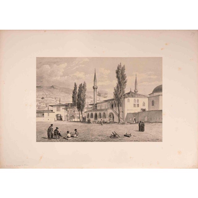 Auguste Raffet, Mosquée et Palais de Khan à Bakhchisarai, Lithograph, 1840 For Sale - Image 3 of 3