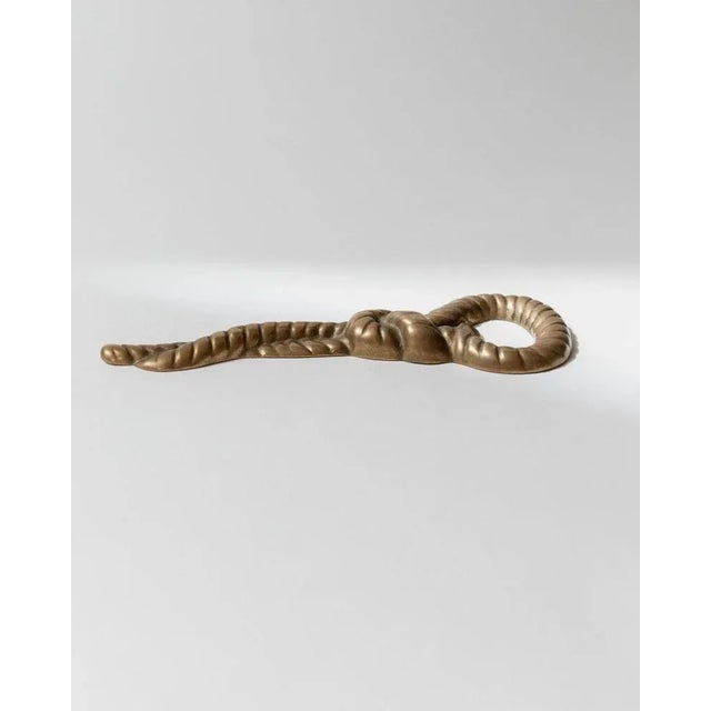 Vintage Brass Rope and Knot Bottle Opener, Italy, 1960s For Sale - Image 6 of 11
