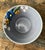 Late 20th Century Vintage Original Studio Pottery Triple Flower Bowl For Sale - Image 5 of 12