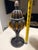 Glass Vintage Baroque Brass Caged Amber Blown Bubble Glass & Dome Lidded Apothecary Jar For Sale - Image 7 of 11