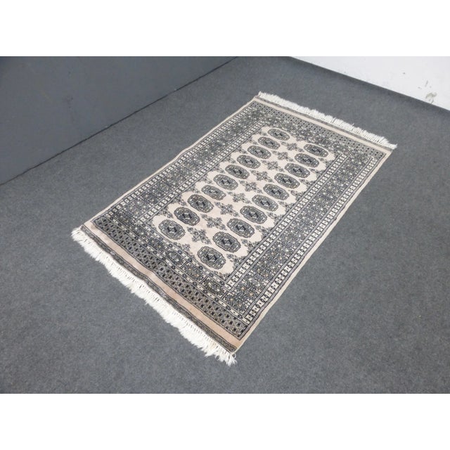 Turkish Vintage Bokara Rug Medium (1 of 2 Matching Rugs) - 3′1″ × 5′1″ For Sale - Image 3 of 11