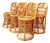 Vintage Rattan Dining Chairs - Set of 6 For Sale