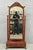 Vintage Bombay Company Cherry Wood Victorian Style Standing Cheval Mirror with Drawer. Circa Late 20th Century....