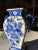 1970s Blue and White Floral Vase For Sale - Image 4 of 7