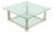 Acrylic Glass & Glass 2-Tier Pedestal Coffee Table, 1980s For Sale