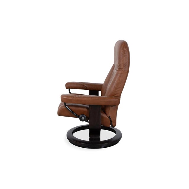 Set of Consul Armchair and Ottoman in Cognac Leather from Stressless For Sale - Image 15 of 18