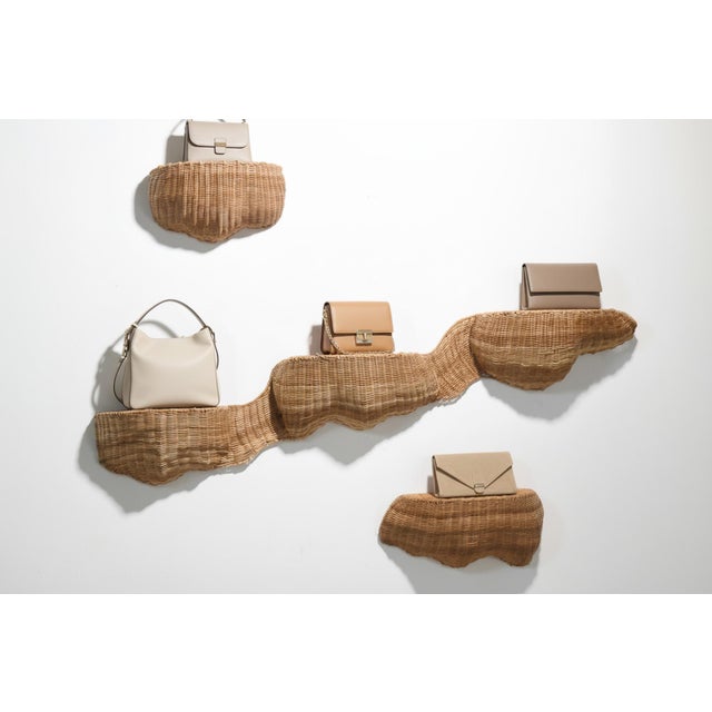 Contemporary Sculptural Wicker Shelves For Sale - Image 3 of 9