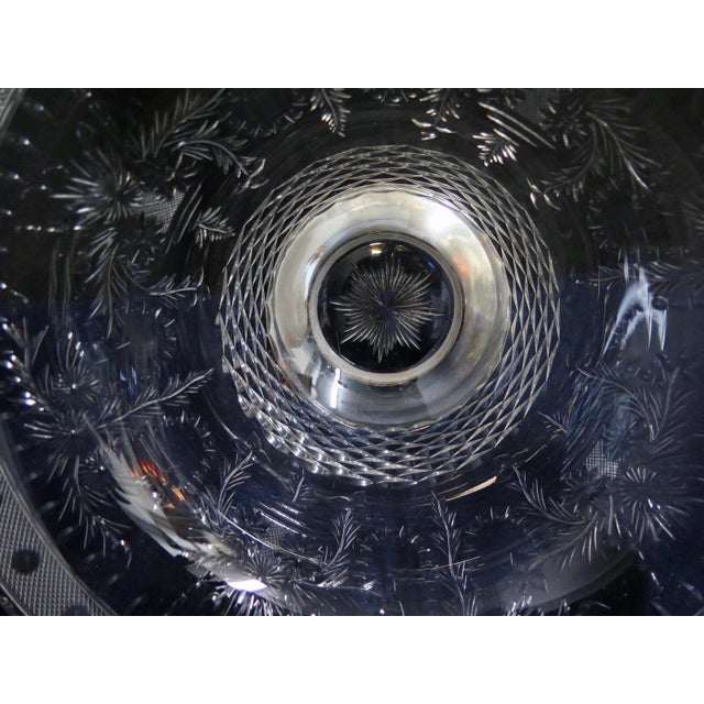 Vintage Antique Signed HAWKES Crystal & Sterling Silver Bowl For Sale - Image 10 of 12